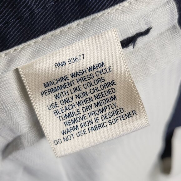 St Johns Bay Pants Worry Free 38 X 34 Classic Fit Chino Pleated Cotton Navy Blue - Picture 4 of 15